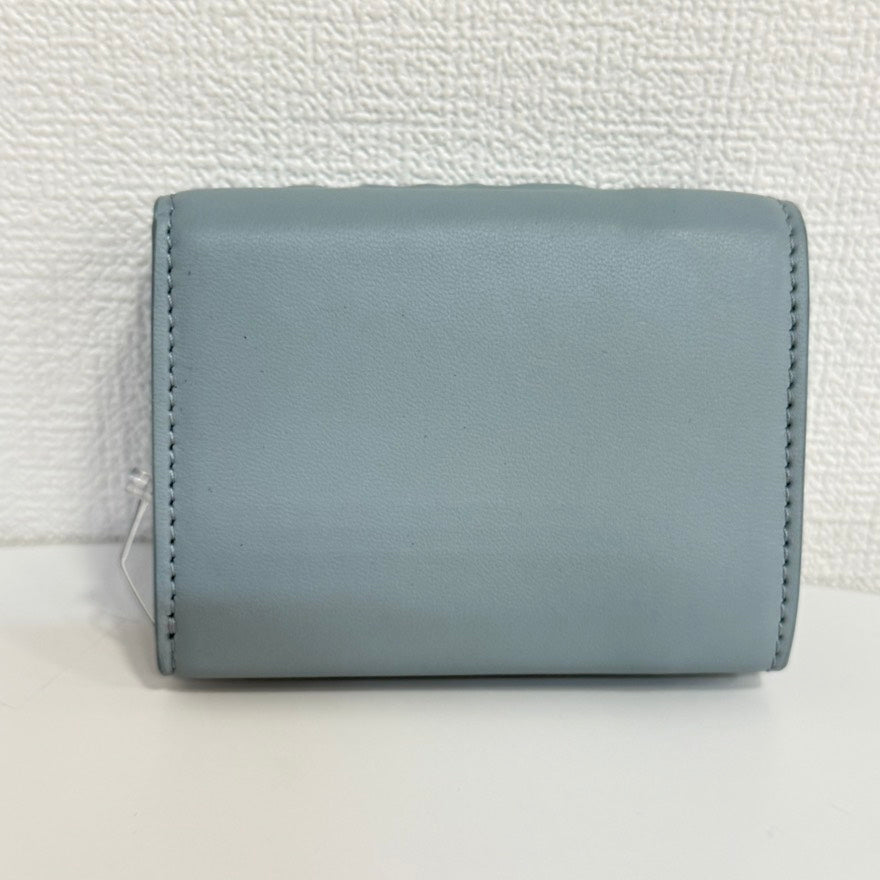 Preloved Fendi Zucca Leather Compact Wallet Grey
