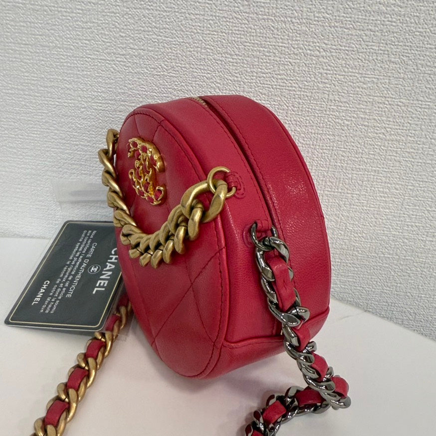 Chanel 19 Calfskin Pink 2way Chain Bag - Vintage Chanel Crossbody Shoulder Bag