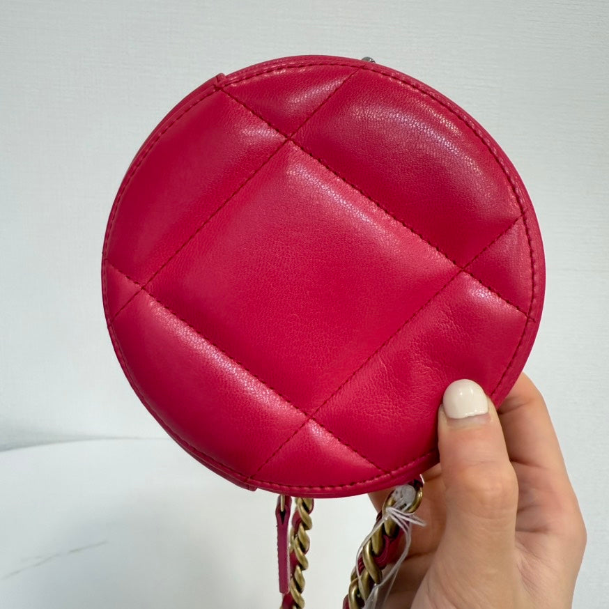 Chanel 19 Calfskin Pink 2way Chain Bag - Vintage Chanel Crossbody Shoulder Bag