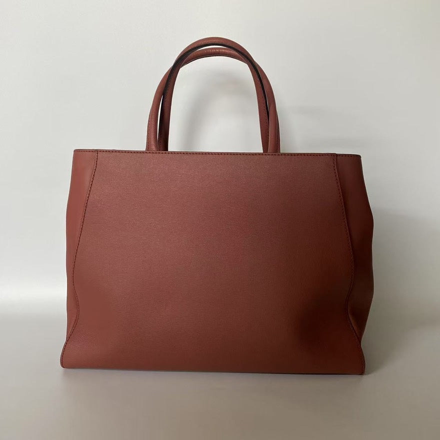 Preloved Fendi 2Jours Maroon Leather Shoulder Bag