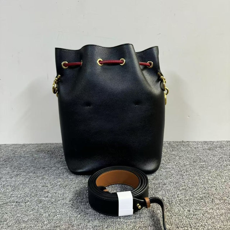Preloved Fendi Mon Tresor Black Leather Bucket Bag