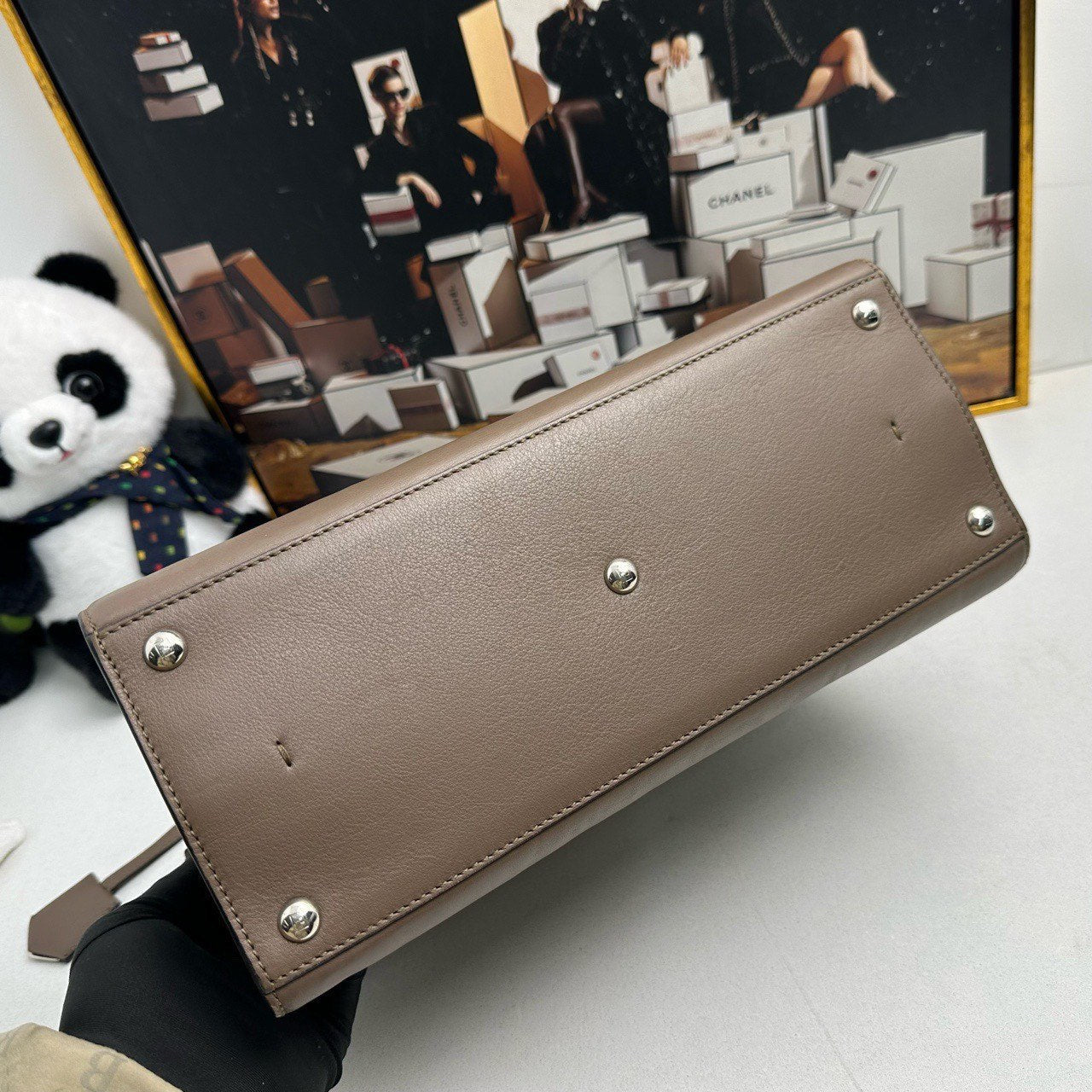 Fendi 2Jours Taupe Top Handle Bag - Pre-Loved
