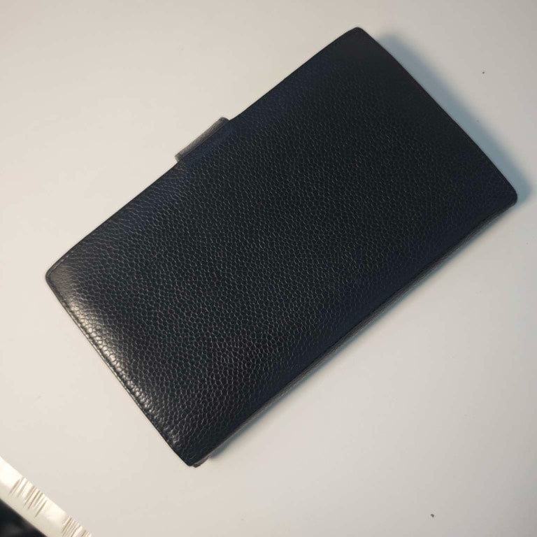 Chanel Black Caviar Leather Wallet Preloved