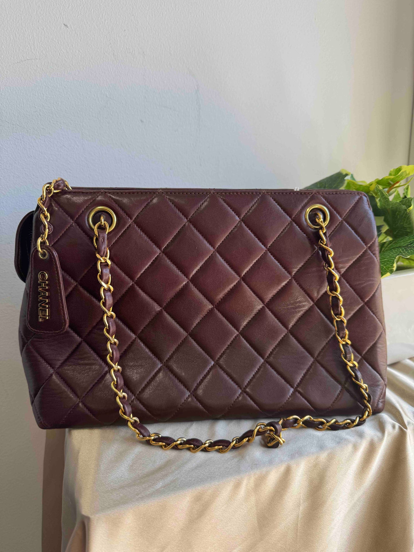 Chanel Burgundy Red Quilted Chain Shoulder Bag
