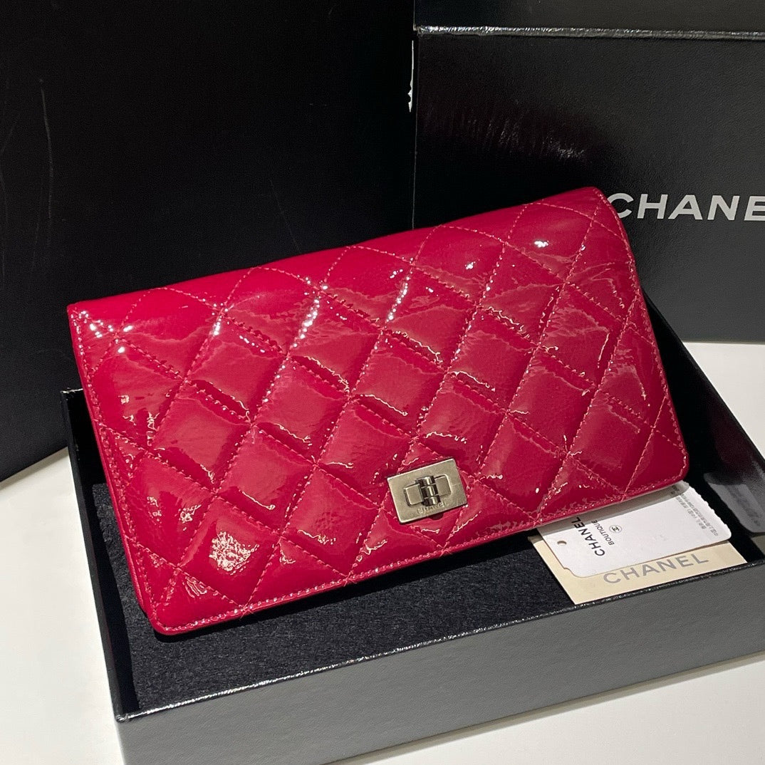 Chanel 2.55 Patent Leather Wallet Pink Unused (2010) #13683