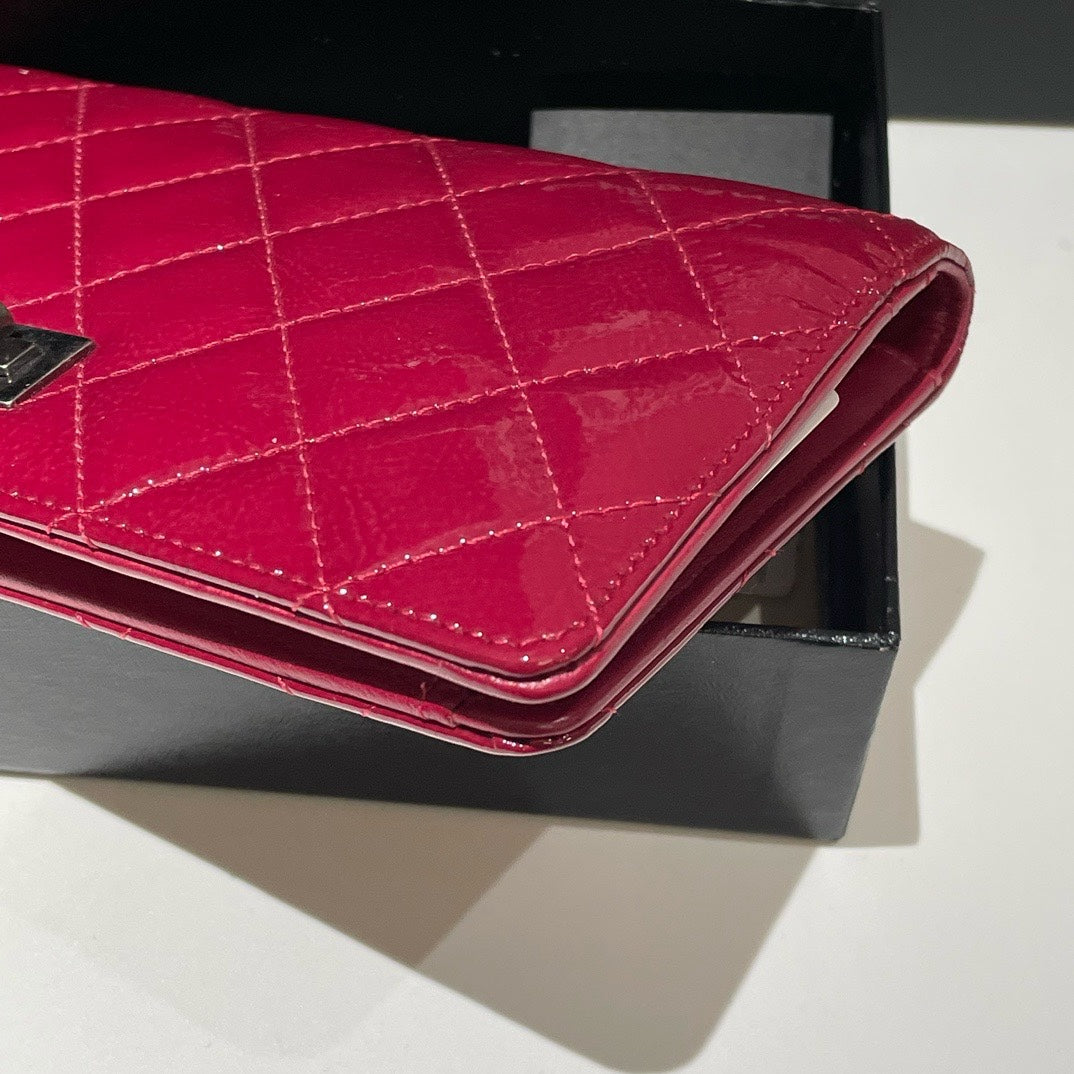 Chanel 2.55 Patent Leather Wallet Pink Unused (2010) #13683
