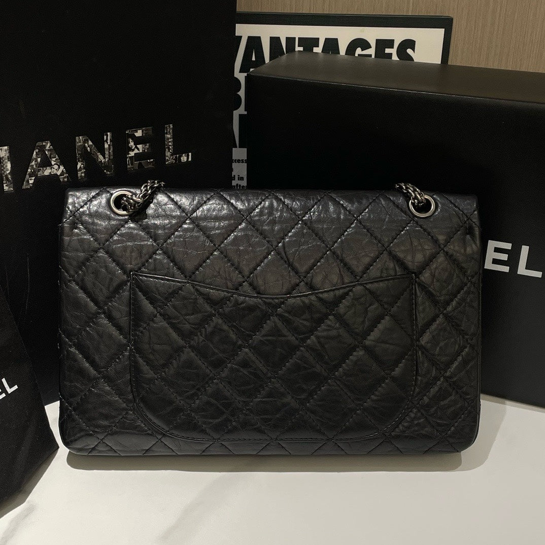 Chanel 2.55 Flap Bag Large Black Shoulder Bag