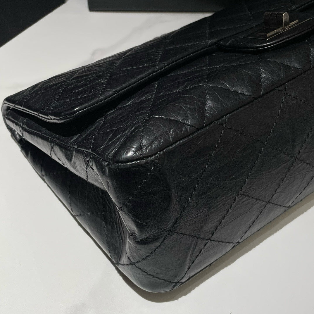 Chanel 2.55 Flap Bag Large Black Shoulder Bag