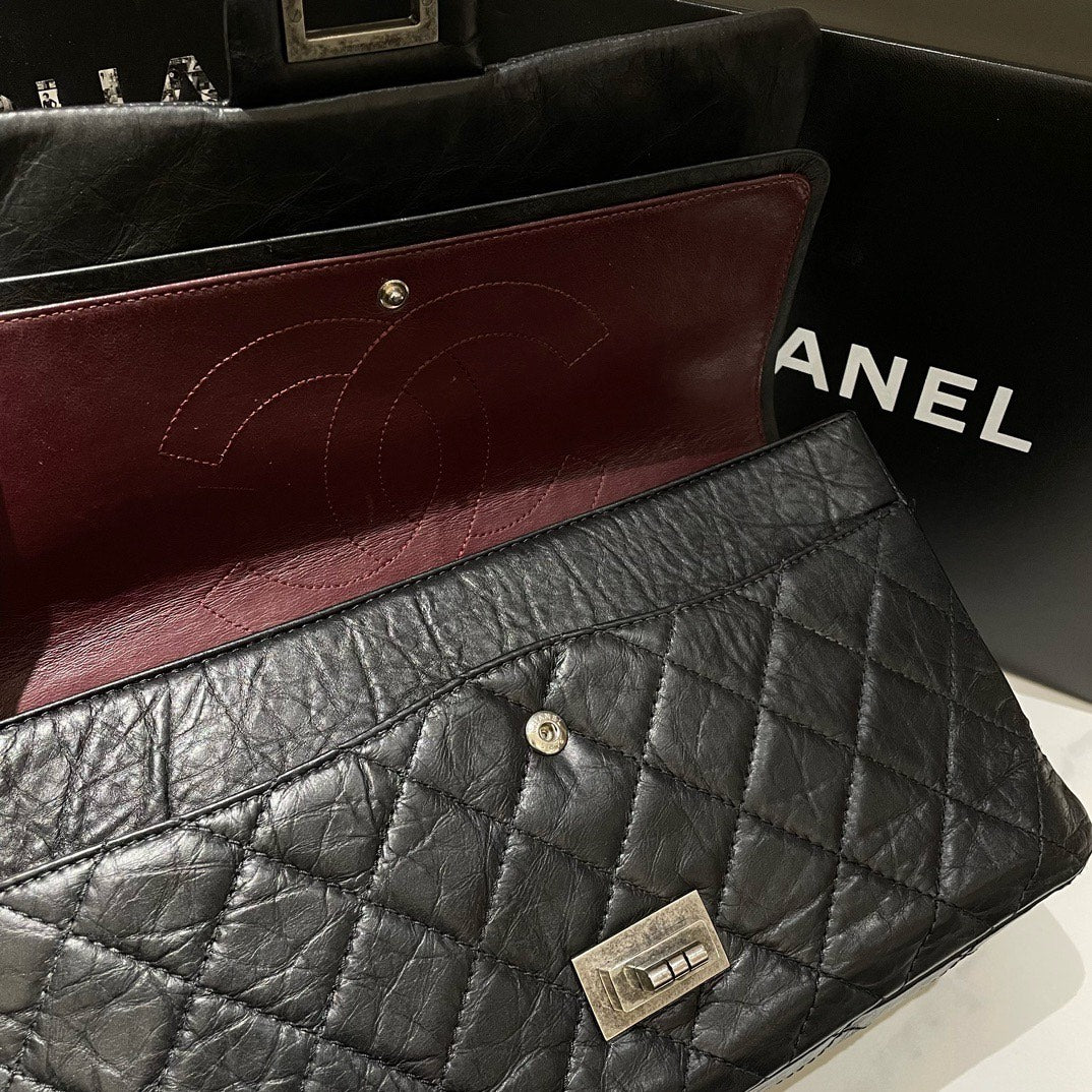 Chanel 2.55 Flap Bag Large Black Shoulder Bag