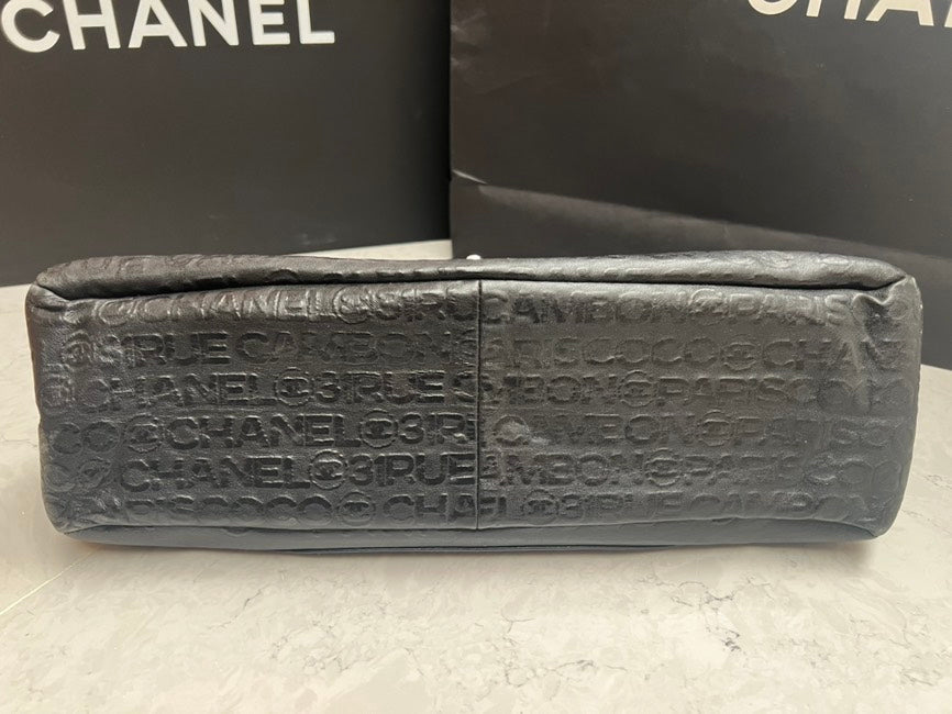 Chanel Black 31 Rue Cambon Embossed Shoulder Bag