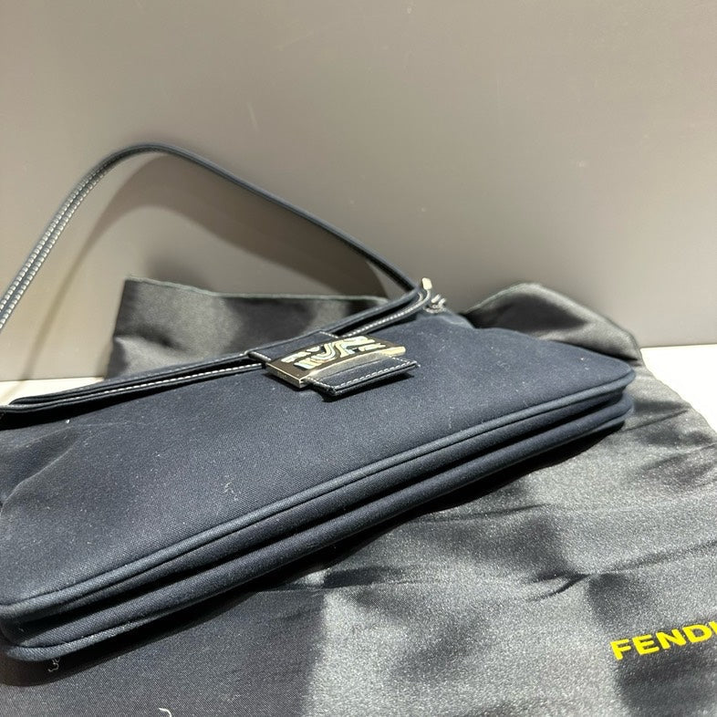 🔥 Price Drop Preloved Fendi Hobo Bag Black Suede Vintage Designer Handbag