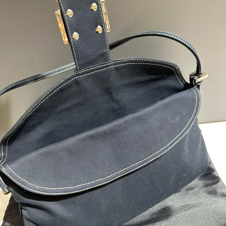 🔥 Price Drop Preloved Fendi Hobo Bag Black Suede Vintage Designer Handbag
