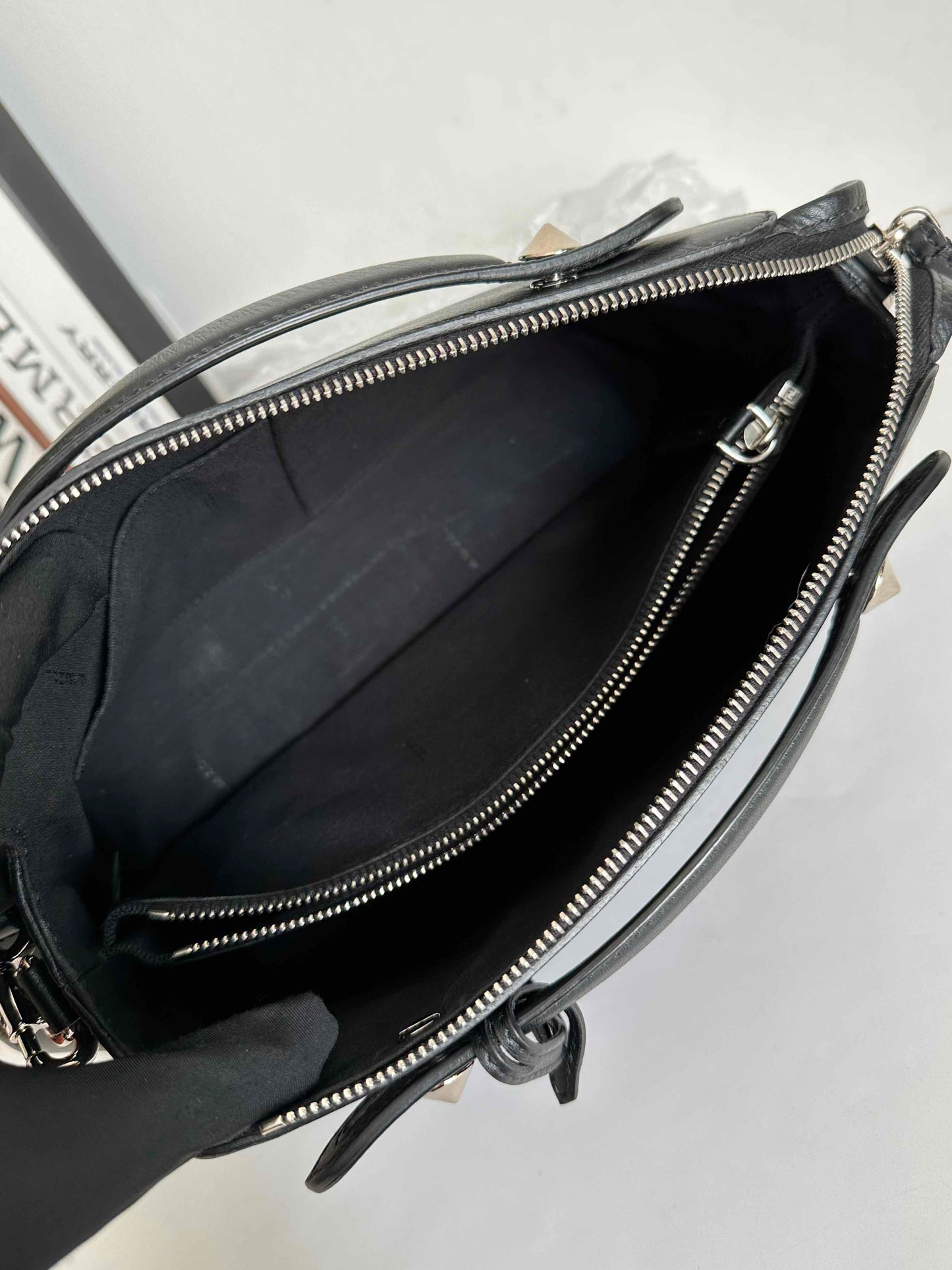 Preloved Fendi By The Way Black Satchel Bag with Strap #8E