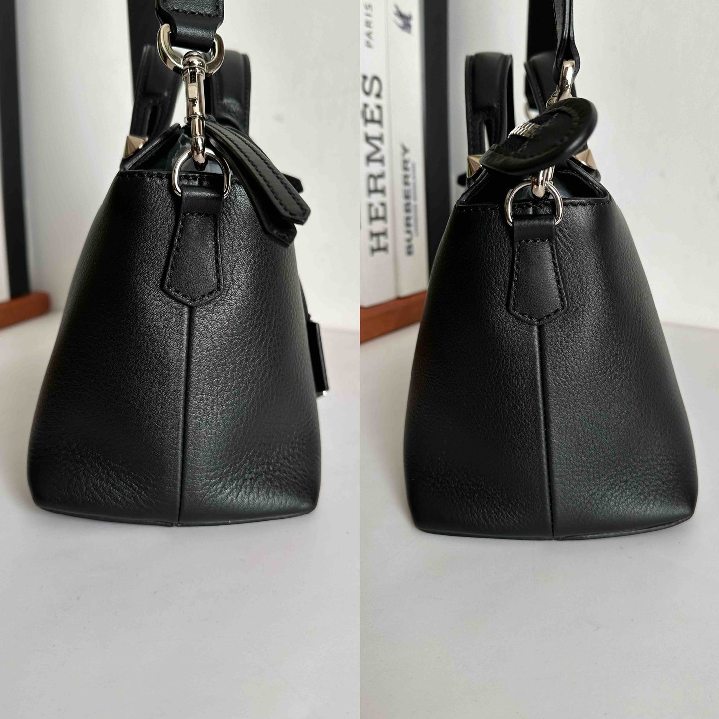 Preloved Fendi By The Way Black Satchel Bag with Strap #8E