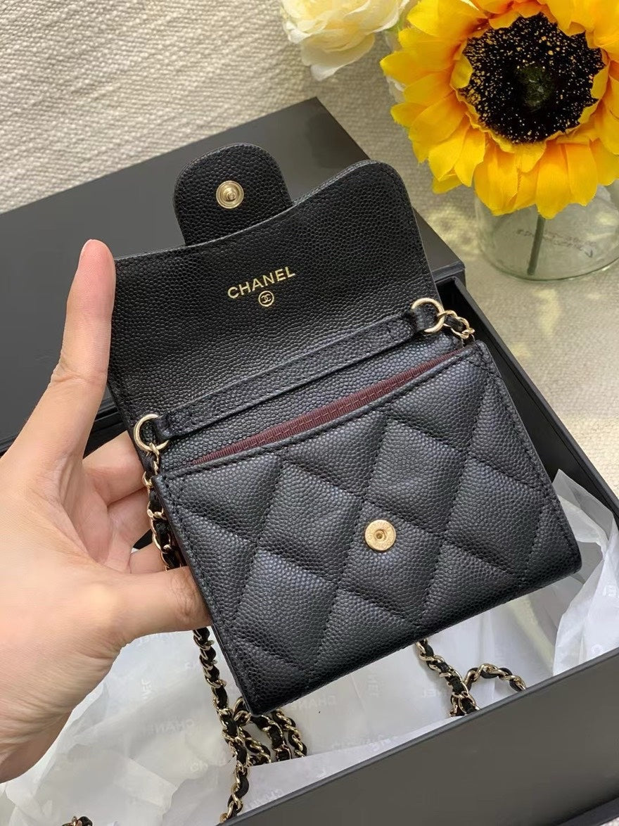 Preloved Chanel Mini Bag 8175 Black Quilted Lambskin Crossbody