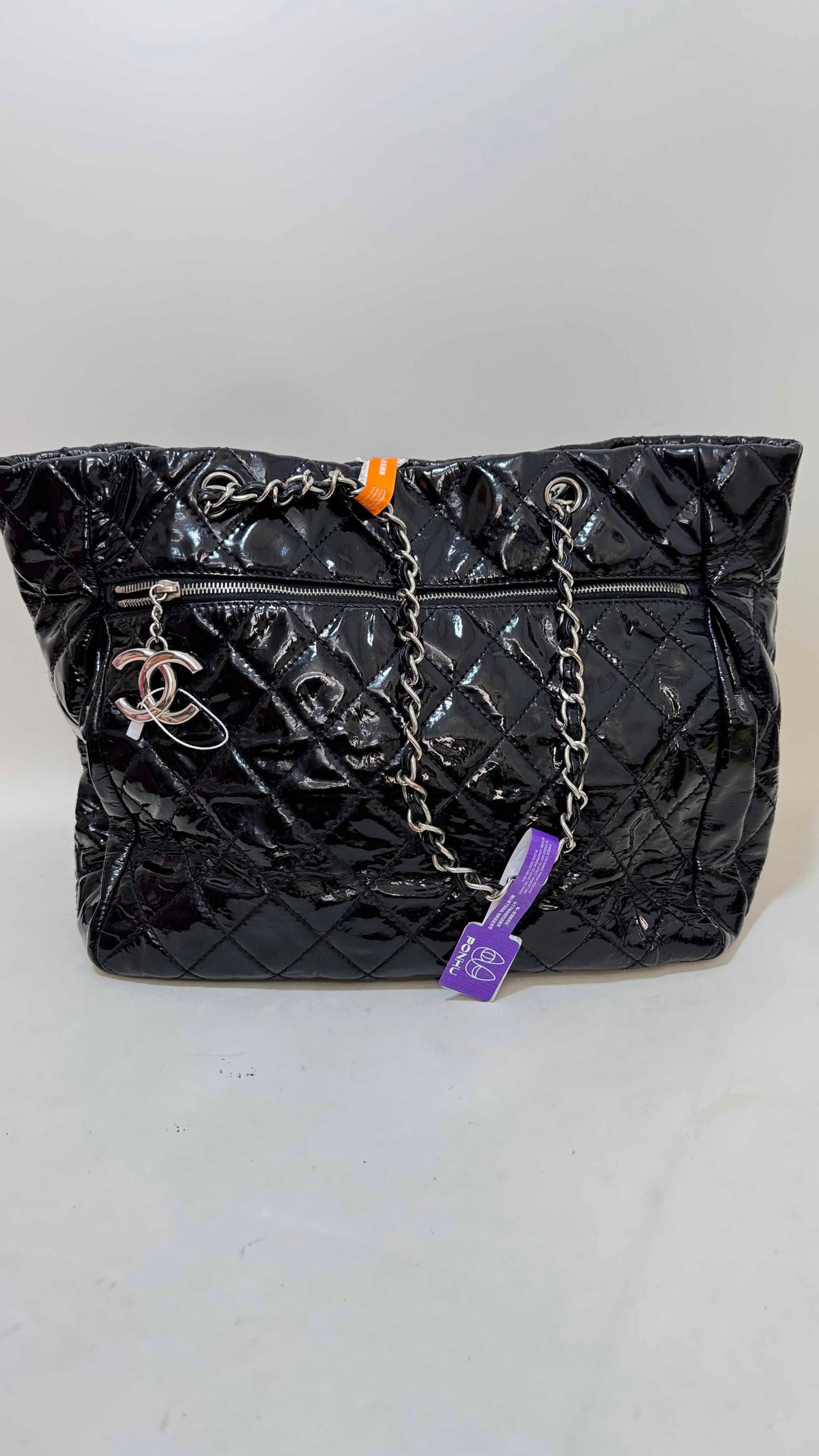 Preloved Chanel Quilted Black Tote Bag