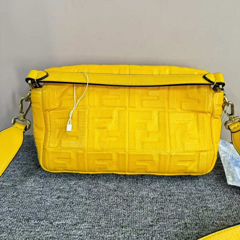 Fendi Baguette Bag Yellow Shoulder Bag