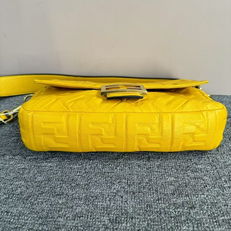 Fendi Baguette Bag Yellow Shoulder Bag