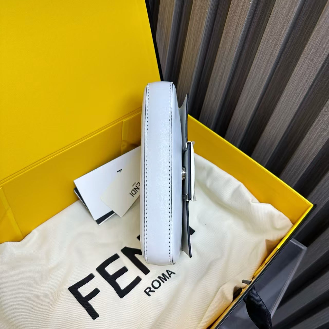 Fendi Baguette White Shoulder Bag - Pristine Condition
