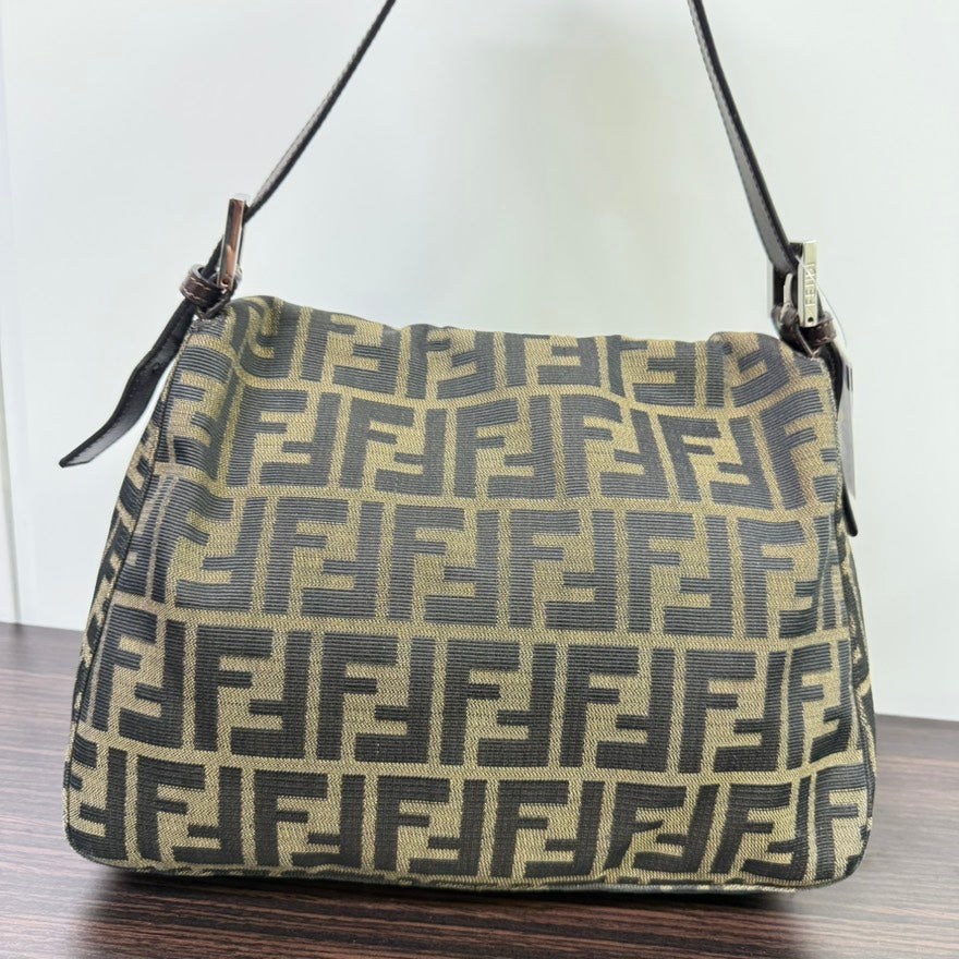 Preloved Fendi Zucca Shoulder Bag N419577 Brown Canvas Shoulder Bag