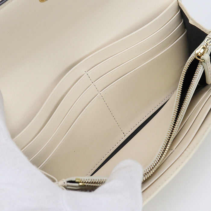 FENDI 8M0251 AAYZ Continental wallet Fendi Rome Long wallet leather White Women