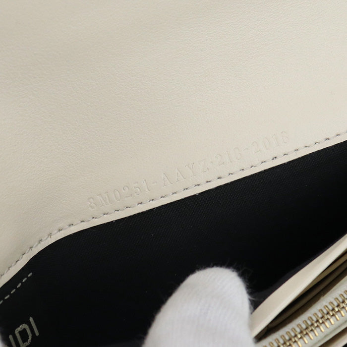 FENDI 8M0251 AAYZ Continental wallet Fendi Rome Long wallet leather White Women