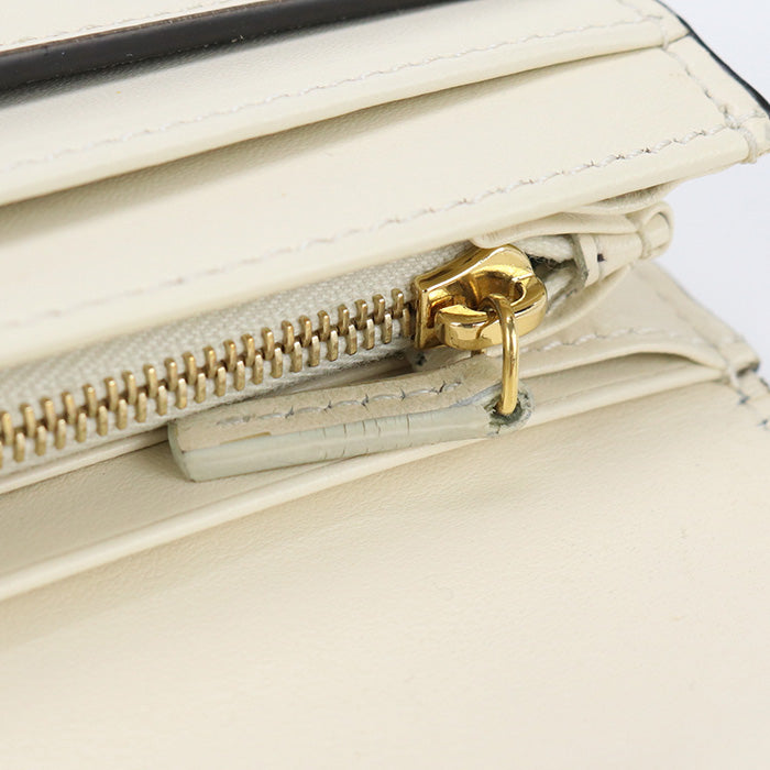 FENDI 8M0251 AAYZ Continental wallet Fendi Rome Long wallet leather White Women
