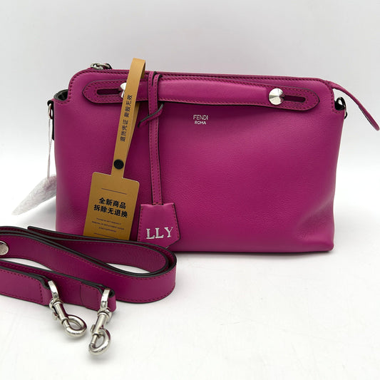 Pre-owned FENDI Vitello Dolce Medium By The Way Boston Bag Magenta CN2304200005