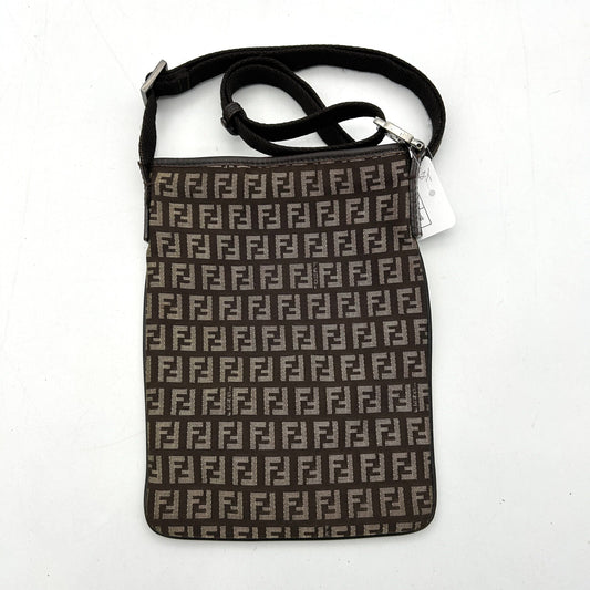 Pre-owned Fendi Zucchino Crossbody Bag - Brown Crossbody Bags, Handbags fe8811ds