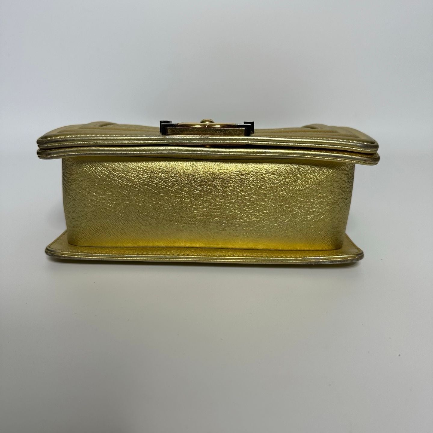 Preloved Chanel Leboy bag gold color - NG102619