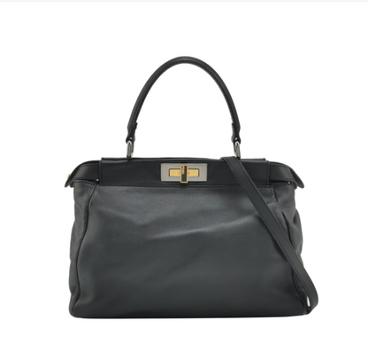 Preloved Fendi Peekaboo Medium Bag Black 250215781064350