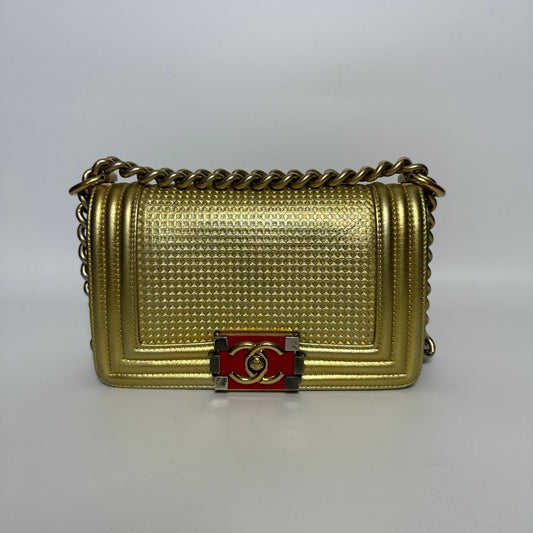 Preloved Chanel Leboy bag gold color - NG102619
