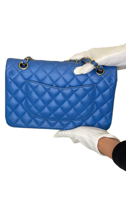Chanel - Timeless/Classique Handbag - Leather Blue Plain - Women  AS-69