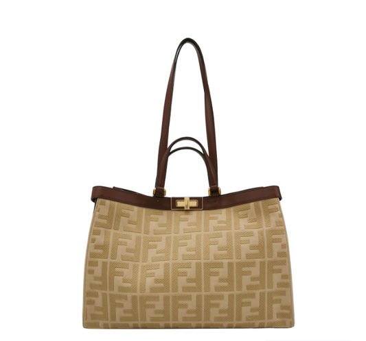 Preloved Fendi X-Tote Large Bag 41cm beige 250224781077745