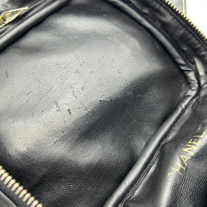 CHANEL Calfskin Cosmetic Vanity Bag Black ch7727ds