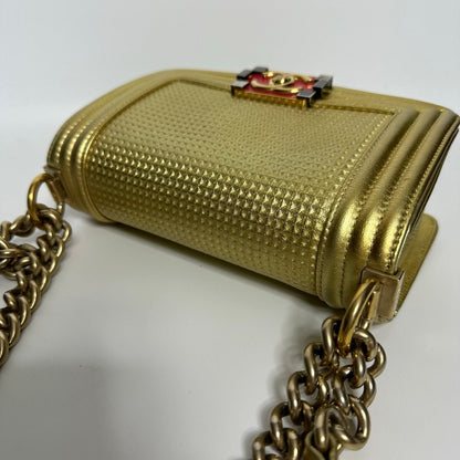 Preloved Chanel Leboy bag gold color - NG102619