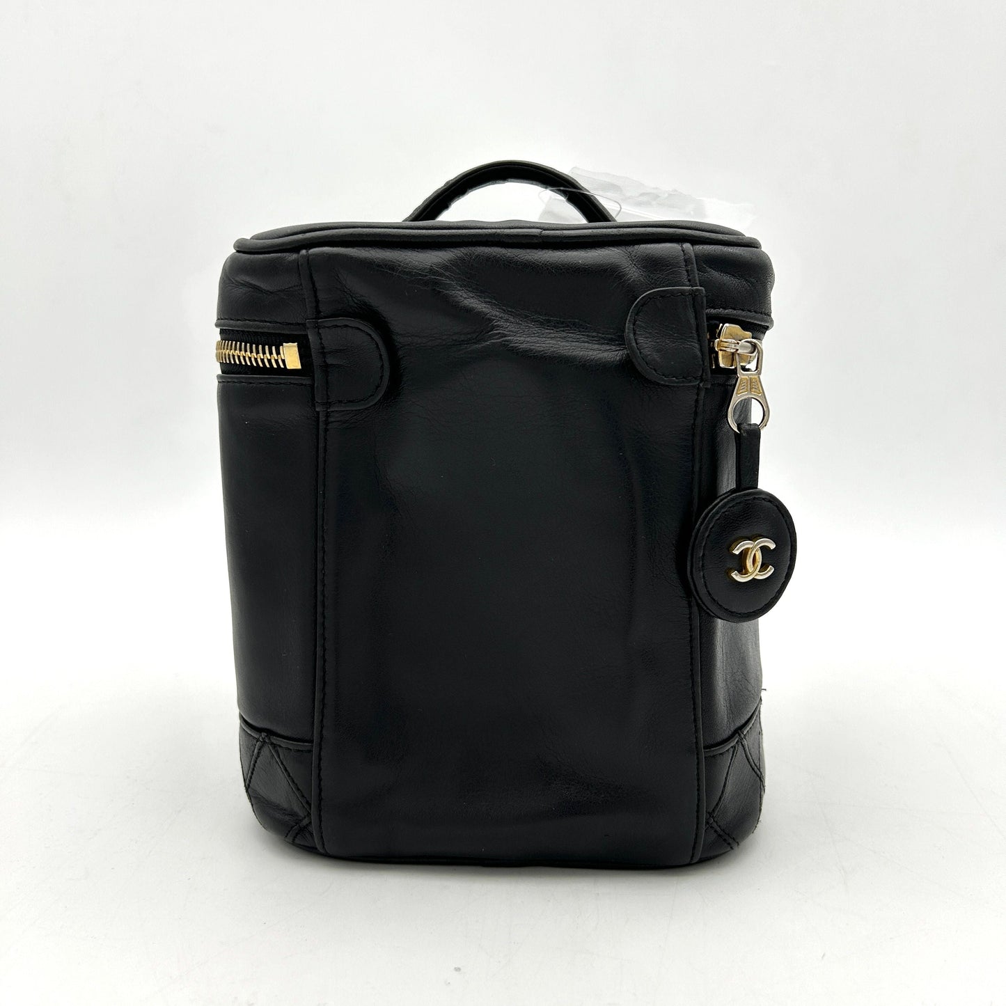 CHANEL Calfskin Cosmetic Vanity Bag Black ch7727ds