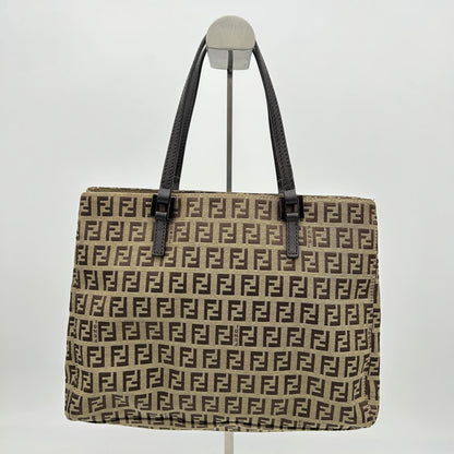 Preloved Fendi Zucca Square Tote YVEAF015