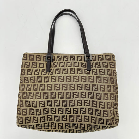 Preloved Fendi Zucca Square Tote YVEAF015