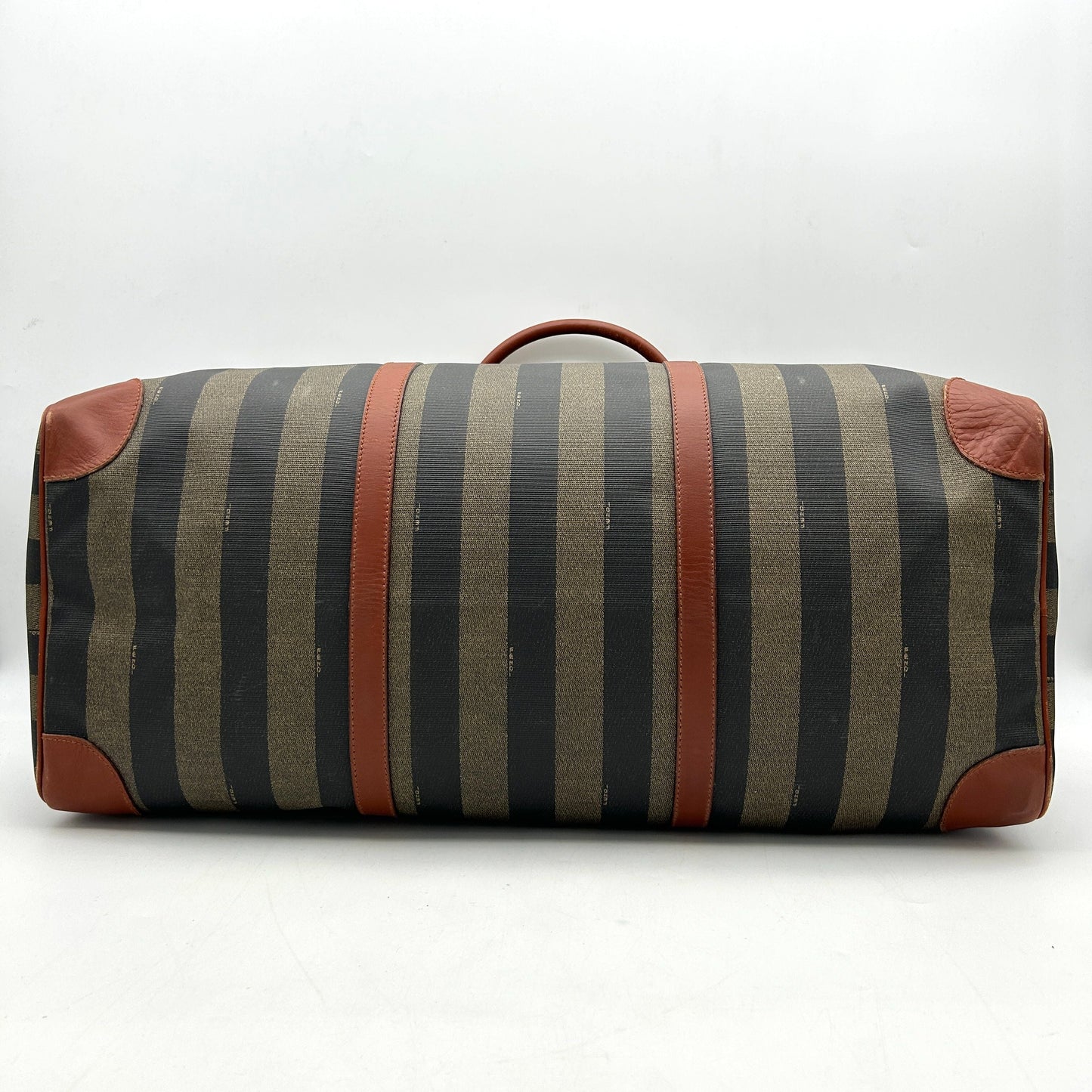 Pre-owned Fendi | Bags | Authentic Fendi Brown Stripes Pequin Travel Bag WD603623