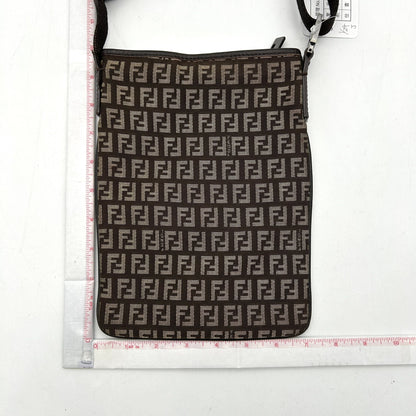 Pre-owned Fendi Zucchino Crossbody Bag - Brown Crossbody Bags, Handbags fe8811ds