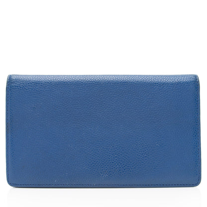 Chanel Caviar Leather Timeless CC Yen Wallet (SHF-23516)