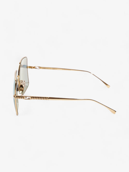 Fendi Aviator Sunglasses Gold Base Metal 145mm