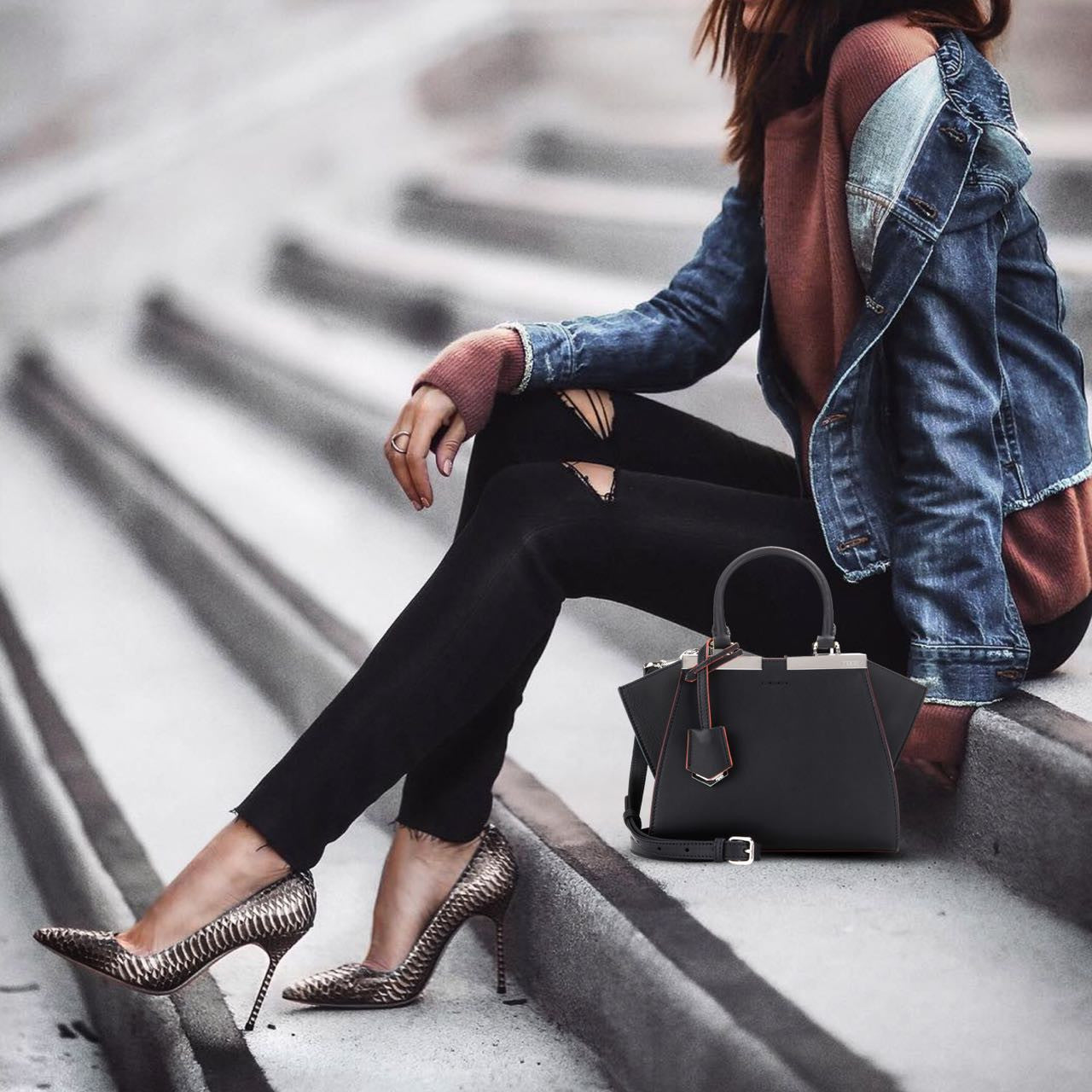 Fendi 3Jours Mini Leather Tote