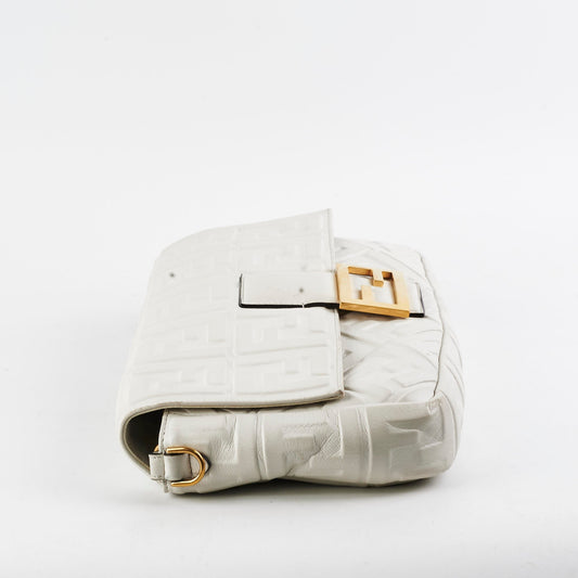 ITEM 1 - Fendi Baguette White Large Shoulder Bag