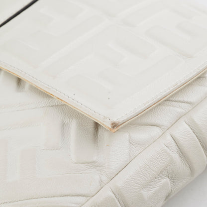 ITEM 1 - Fendi Baguette White Large Shoulder Bag