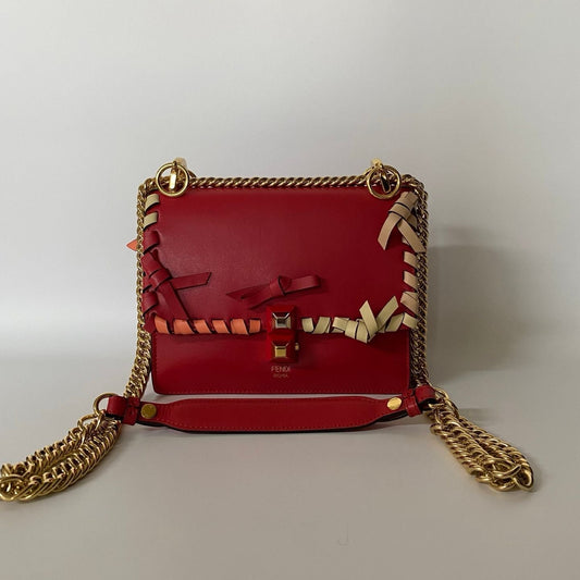 Preloved Fendi Kan i leather handbag Red in Leather - NG102730
