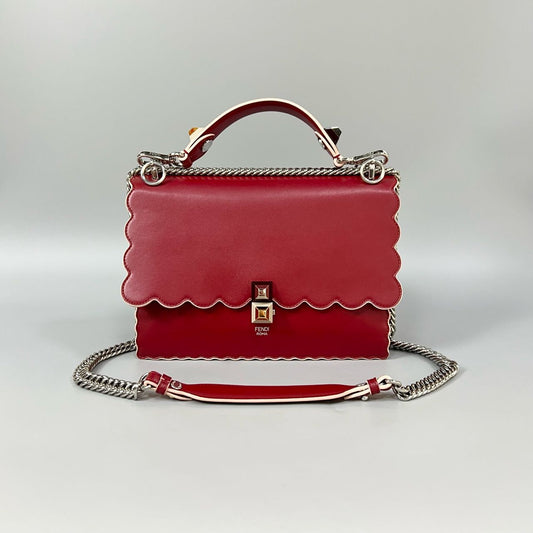 Preloved Fendi kan I bag 26*18*8cm red XJ10867