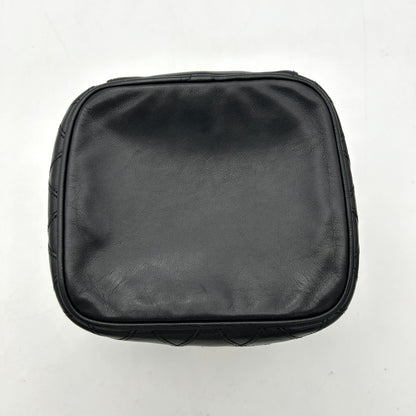CHANEL Calfskin Cosmetic Vanity Bag Black ch7727ds