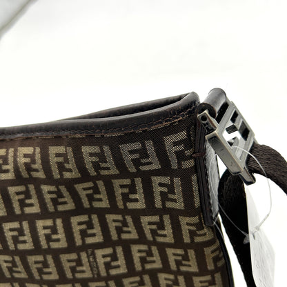 Pre-owned Fendi Zucchino Crossbody Bag - Brown Crossbody Bags, Handbags fe8811ds